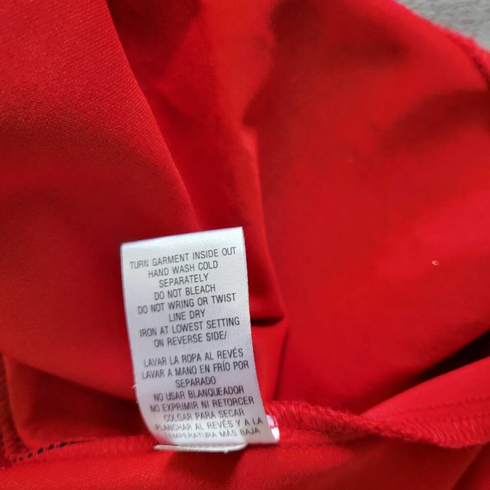 Studio One New York Womens Size 12 Red Black Rose Velvet Cocktail Wedding - Picture 12 of 14